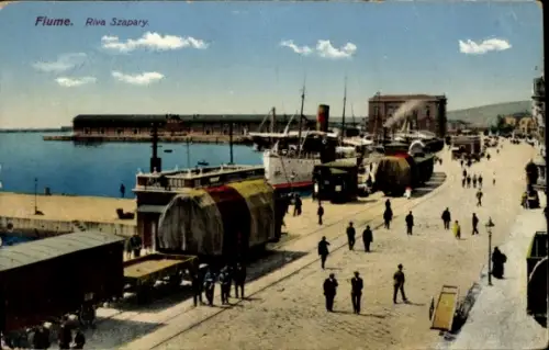 Ak Rijeka Fiume Kroatien, Riva Szapary