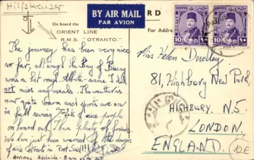 Ak Dampfer R.M.S. Otranto, Orient Line