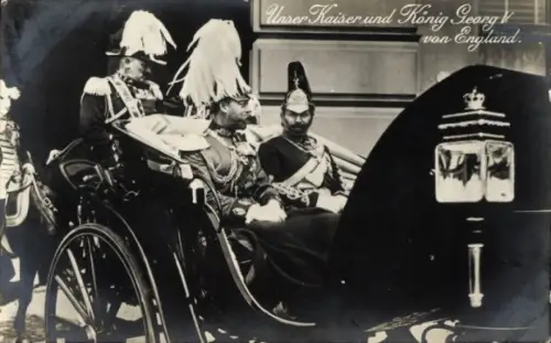 Ak Kaiser Wilhelm II., König Georg V von Großbritannien