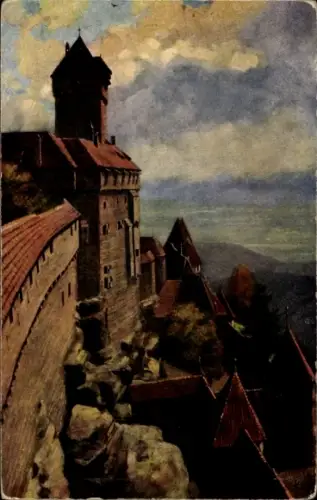 Künstler Ak Hoffmann, H., Orschwiller Orschweiler Elsass Bas Rhin, Hohkönigsburg