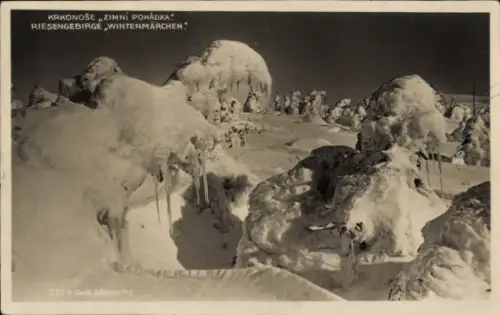 Ak Region Königgrätz, Riesengebirge, Krkonose, Wintermärchen