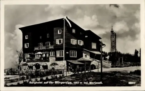 Ak Mariazell Steiermark, Berghotel auf der Bürgeralpe, 1267 m, bei  