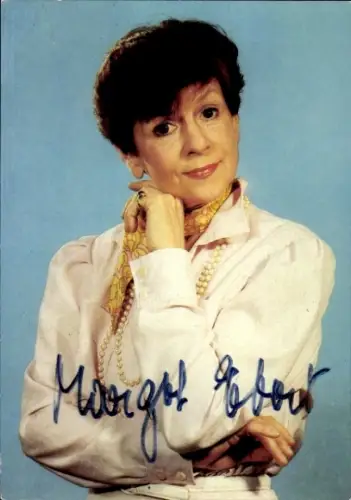 Ak Schauspielerin Margot Ebert, Standportrait, DDR, Autogramm