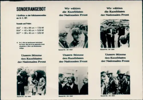 Großfotos zu den Volkskammerwahlen DDR, Kandidaten der Nationalen Front