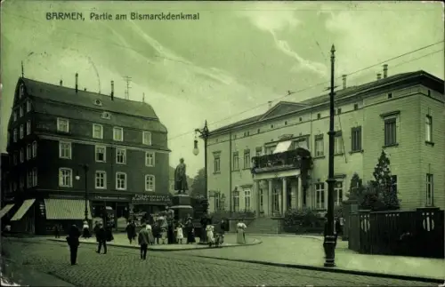 Ak Barmen Wuppertal in Nordrhein Westfalen, Partie am Bismarckdenkmal