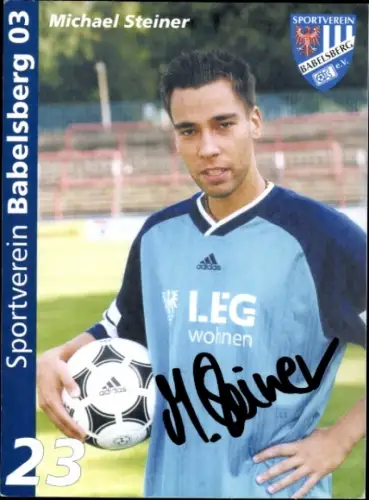 Autogrammkarte Fußballer Michael Steiner, SV Babelsberg, Autogramm