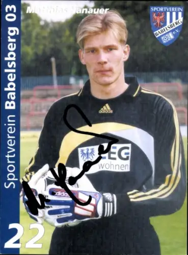 Autogrammkarte Fußballer Matthias Hanauer, SV Babelsberg, Autogramm