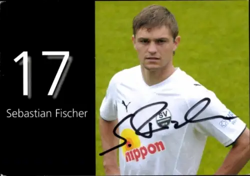Autogrammkarte Fußballer Sebstian Fischer, SV Sandhausen, Autogramm