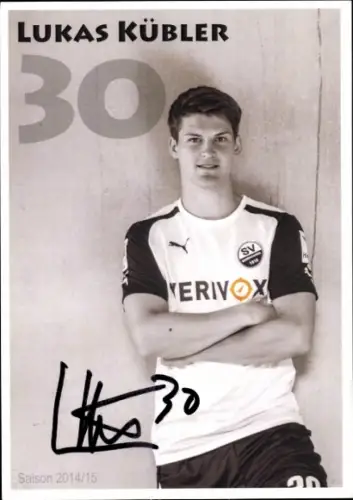 Autogrammkarte Fußballer Lukas Kübler, SV Sandhausen, Autogramm