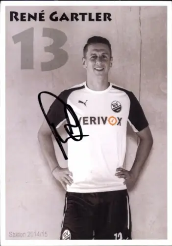 Autogrammkarte Fußballer René Gartler, SV Sandhausen, Autogramm