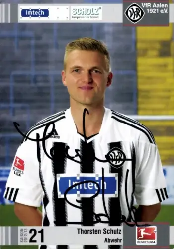 Autogrammkarte Fußballer Thorsten Schulz, VfR Aalen, Autogramm