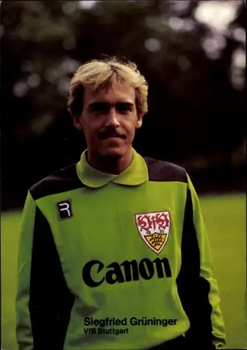 Autogrammkarte Fußballer Siegfried Grüninger, VfB Stuttgart