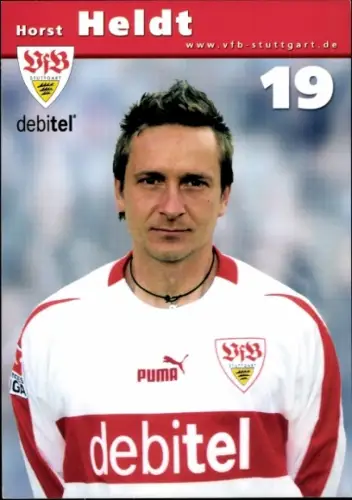Autogrammkarte Fußballer Horst Heldt, VFB Stuttgart, Autogramm