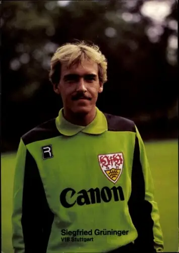 Autogrammkarte Fußballer Siegfried Grüninger, VfB Stuttgart