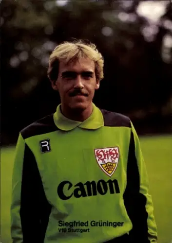 Autogrammkarte Fußballer Siegfried Grüninger, VfB Stuttgart
