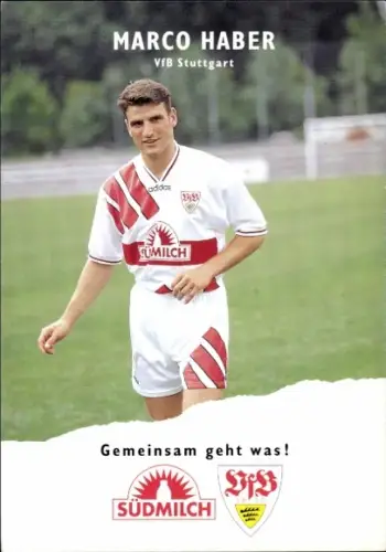 Autogrammkarte Fußballer Marco Haber, VfB Stuttgart