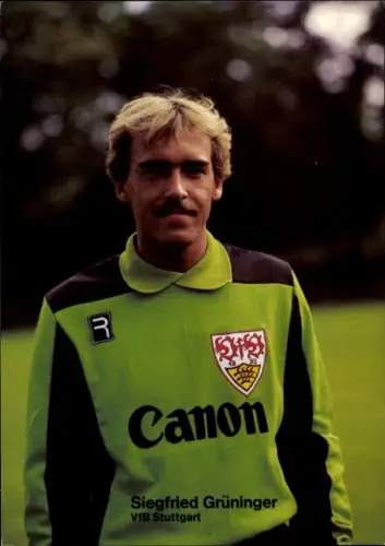 Autogrammkarte Fußballer Siegfried Grüninger, VfB Stuttgart