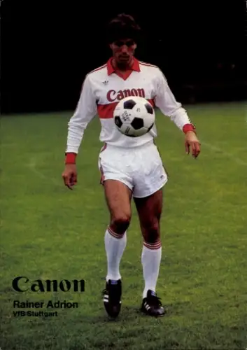 Autogrammkarte Fußballer Rainer Adrion, VfB Stuttgart