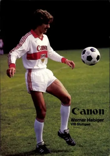 Autogrammkarte Fußballer Werner Habiger, VfB Stuttgart