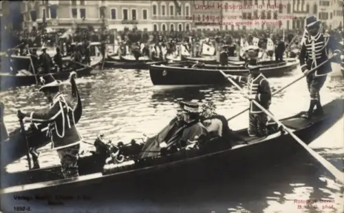 Ak Venedig, Kaiser Wilhelm II., König Victor Emmanuel