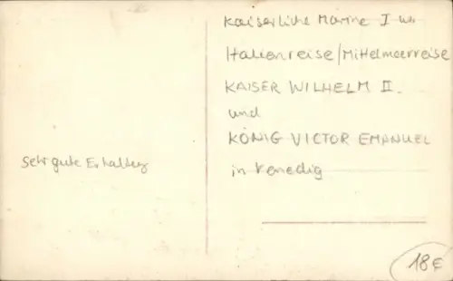 Ak Venedig, Kaiser Wilhelm II., König Victor Emmanuel