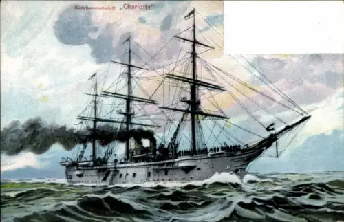 Ak Kadettenschulschiff Charlotte