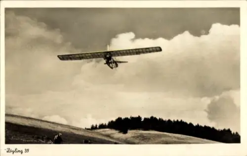 Ak Segelflugzeug Zögling 35