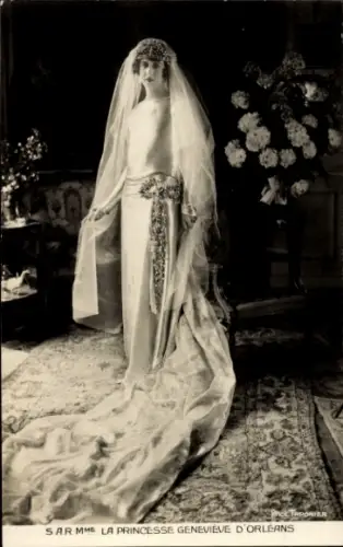 Ak Prinzessin Geneviève d'Orléans, Portrait