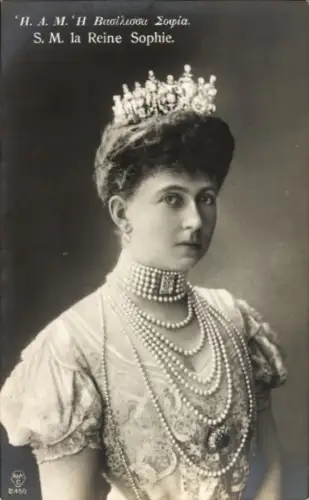 Ak Königin Sophie von Griechenland, Sophie von Preußen, Portrait