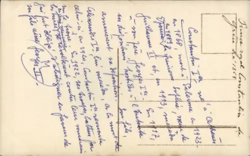 Ak Konstantin I, König von Griechenland, Portrait in Uniform, Orden