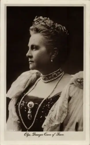 Ak Königin Olga von Griechenland, Olga Konstantinowna Romanowa, Portrait