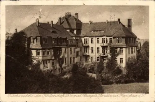 Ak Zwickau in Sachsen, Rückansicht der Heilanstalt Dr. med. Gaugele, Sanitätsrat