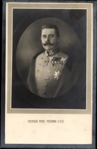 Künstler Ak Kosel, H., Erzherzog Franz Ferdinand von Österreich Este, Portrait in Uniform