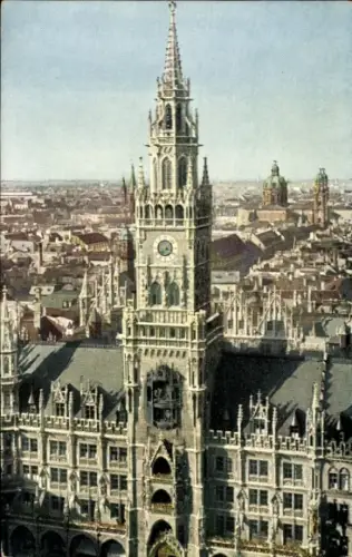 Ak München,  Neues Rathaus, Glockenspiel