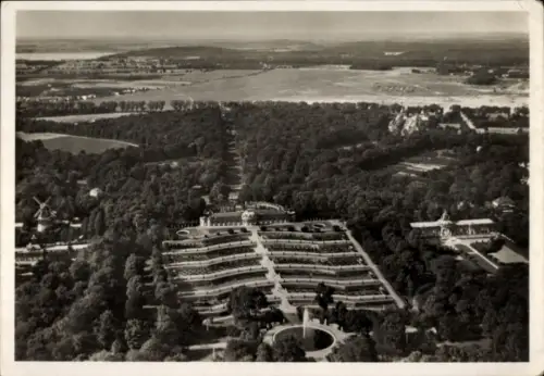 Ak Potsdam, Schloss Sanssouci, Luftbild