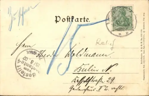 Relief Ak Aschersleben im Salzlandkreis, Rathaus