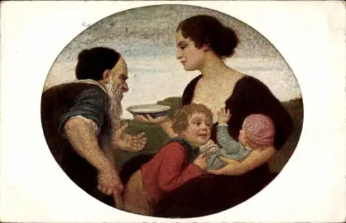 Künstler Ak von Zumbusch, Ludwig, Deutsche Kinderhilfe in Bayern, Menschenliebe