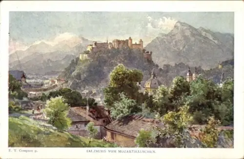 Künstler Ak Compton, E. T., Salzburg in Österreich, Mozarthäuschen