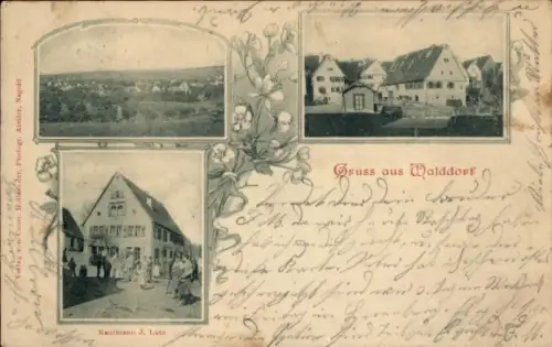 Ak Walddorf Altensteig Schwarzwald, Gesamtansicht, Kaufmann J. Lutz