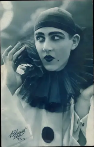 Ak Pierrot, Portrait, Bleuet Paris 353