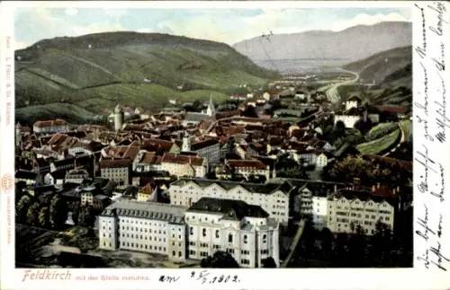 Ak Feldkirch Vorarlberg, Gesamtansicht, Stella matutina