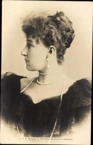 Ak Prinzessin Stephanie von Belgien, Portrait