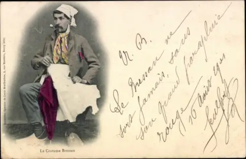 Ak Le Costume Bressan, Mann in französischer Tracht