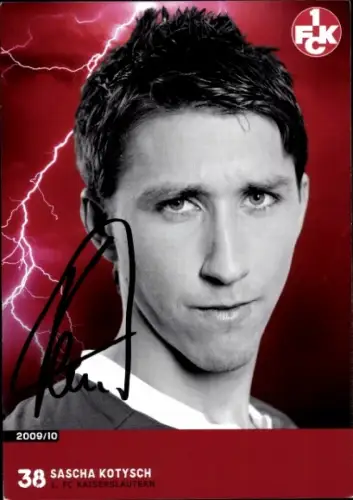 Autogrammkarte Fußballer Sascha Kotysch, 1. FC Kaiserslautern, Autogramm