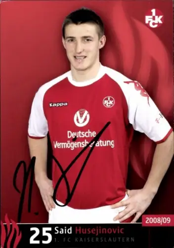 Autogrammkarte Fußballer Said Husejinovic, 1. FC Kaiserslautern, Autogramm