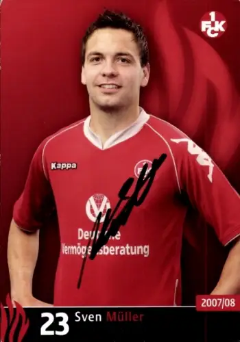 Autogrammkarte Fußballer Sven Müller, 1. FC Kaiserslautern, Autogramm