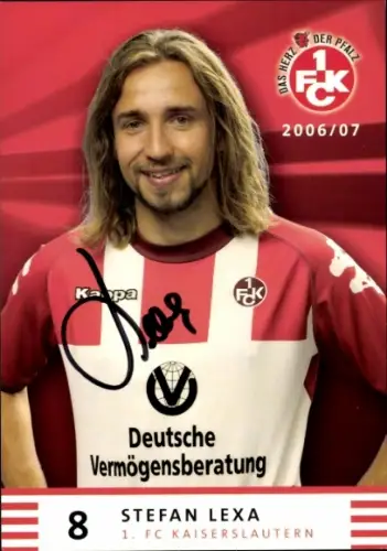 Autogrammkarte Fußballer Stefan Lexa, 1. FC Kaiserslautern, Autogramm