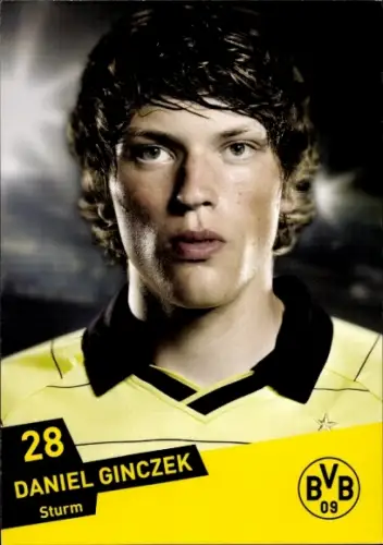 Autogrammkarte Fußballer Daniel Ginczek, Borussia Dortmund / BVB 09, Autogramm