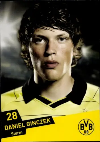 Autogrammkarte Fußballer Daniel Ginczek, Borussia Dortmund / BVB 09, Autogramm