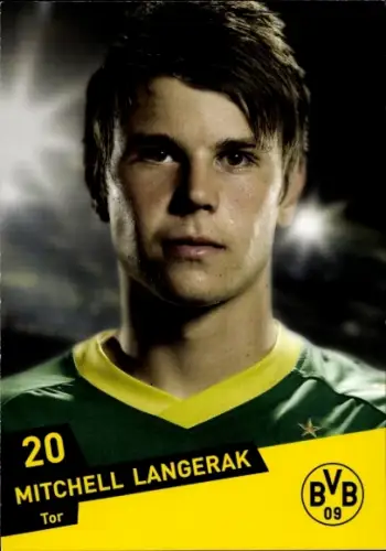 Autogrammkarte Fußballer Mitchell Langerak, Borussia Dortmund / BVB 09, Autogramm